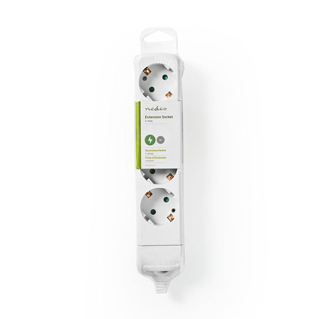 Extensão  4 tomadas 230 V 50/60 Hz cabo Branco