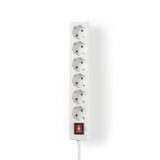 Plug de extensão 6 entradas e interruptor. Branca, 1,5m EXSO615F2WT