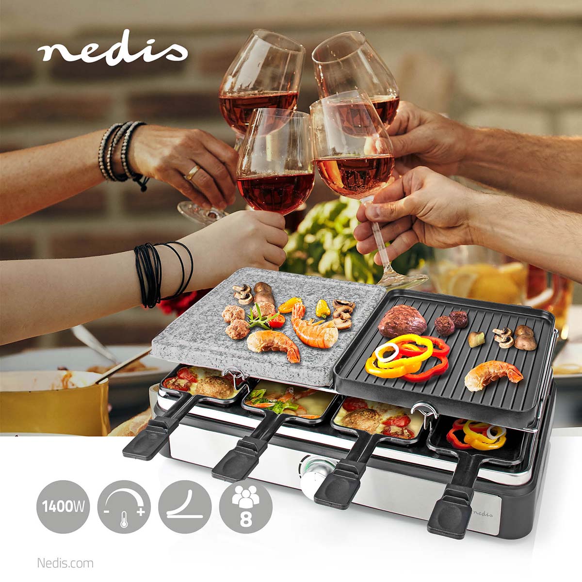 Grelhador Pedra Raclette | 8 Pessoas