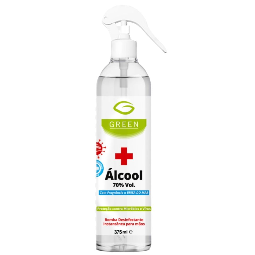GREEN ÁLCOOL 70% Vol - BRISA DO MAR E LAVANDA 375 ML