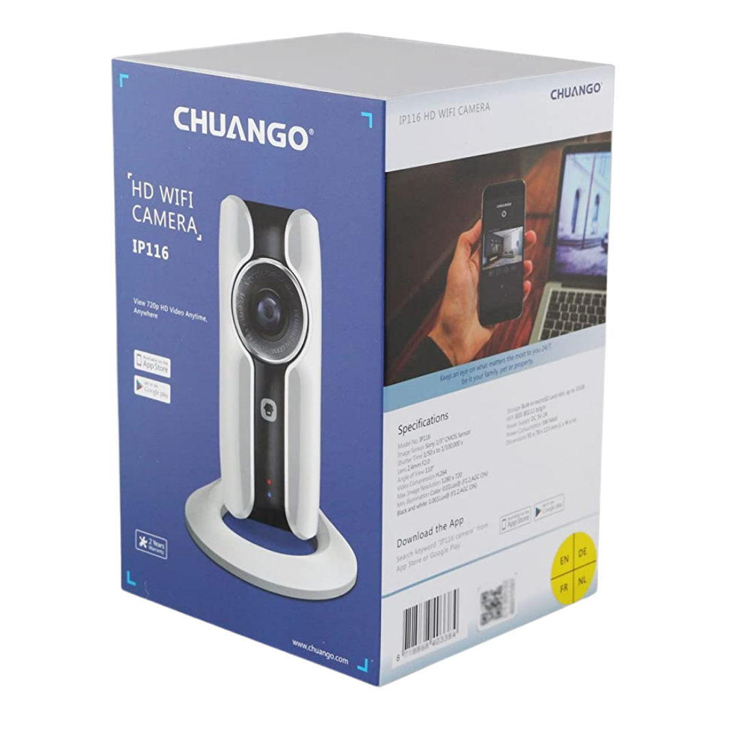 Chuango IP116 Plus - Câmera IP WiFi para verificação de vídeo em sistemas de alarme