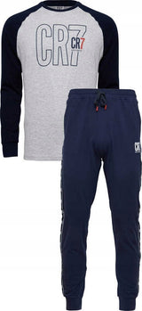 CR7 Pijama Mangas Comprida Cinza/Azul