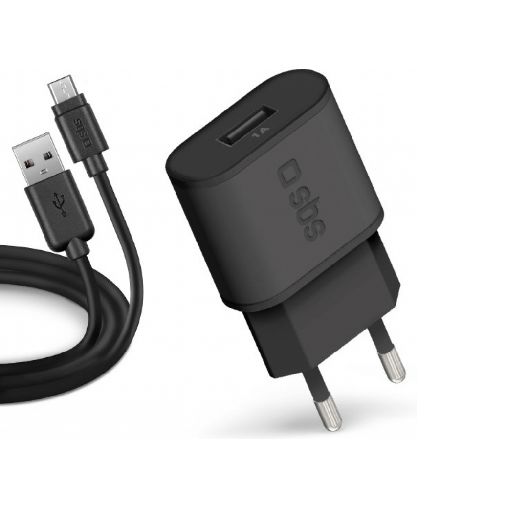 Kit de viagem com carregador 100/250v e cabo USB-microUSB