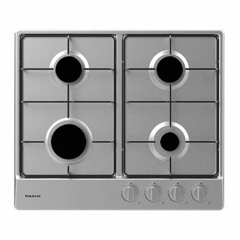 TAURUS- PLACA DE GÁS 4 BOCAS INOX GI4EB