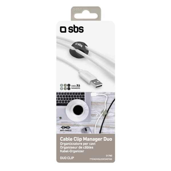 Organizador de Cabos SBS TTCM1HOLEDESKPINS