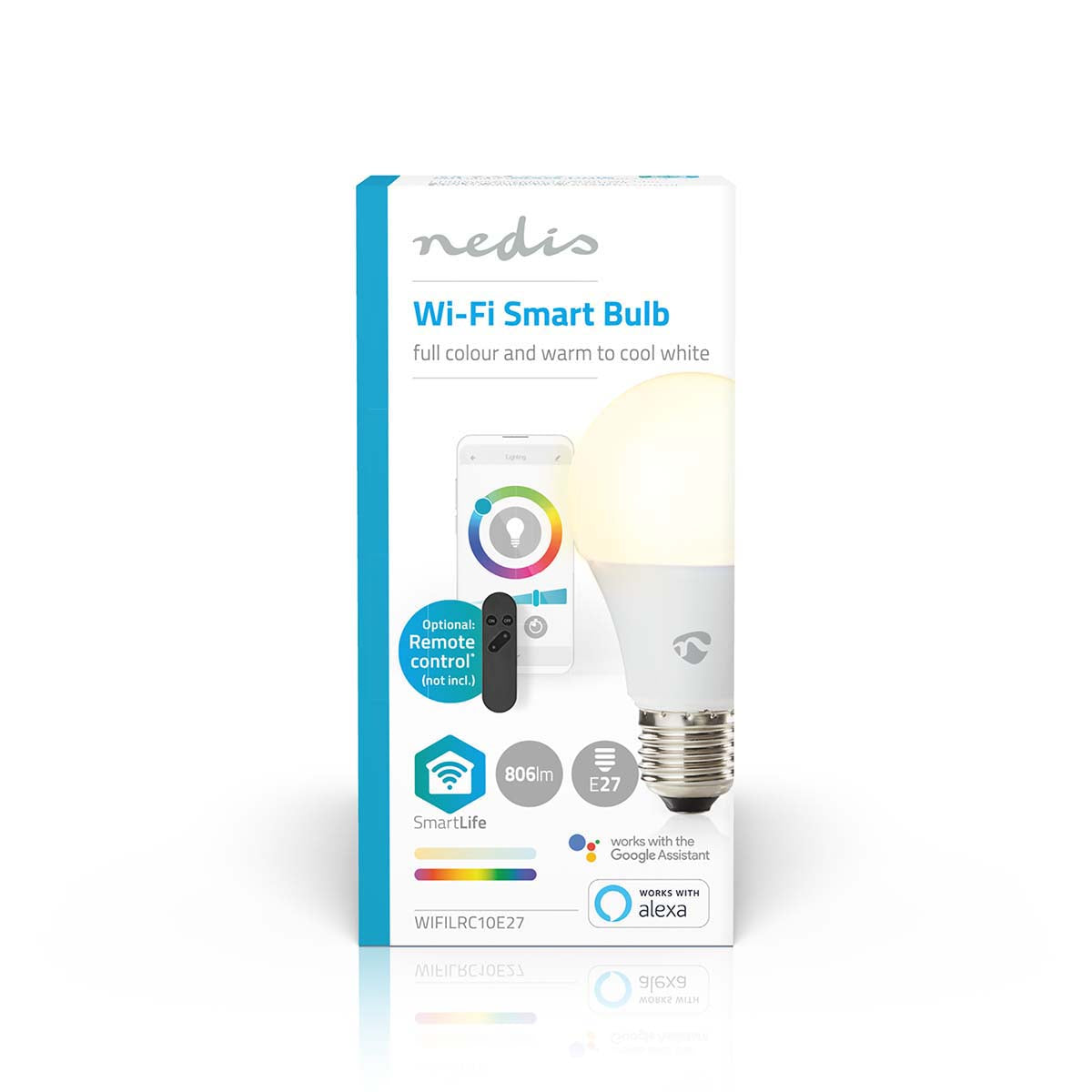 Lâmpada LED RGBW |Wi-Fi | E27 | 806 lm | 9 W