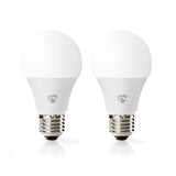 Lâmpada LED RGBW |Pack 2 |Wi-Fi | E27 | 806 lm | 9 W