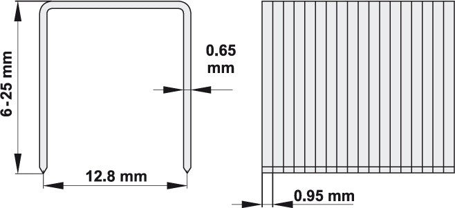 AGRAFOS PARA PISTOLA PNEUMATICA 16 X 12.80 MM 1000 PCS