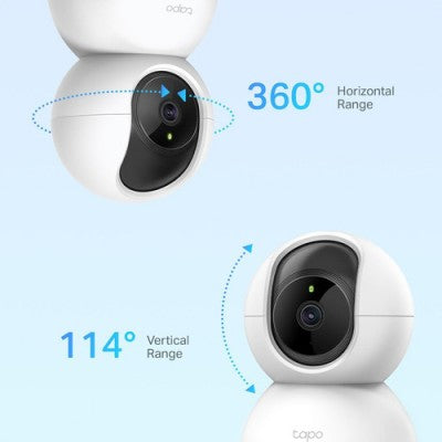 CÂMERA DE SEGURANÇA WIRELESS TP-LINK 1080p FHD 360 HORIZONTAL, 114 VERTICAL