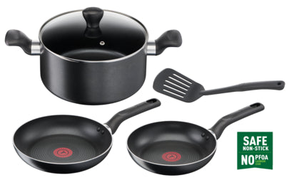 TEFAL CONJUNTO SUPER COOK 5PC PRETO