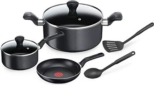 TEFAL CONJUNTO Super Cook 7 pc PRETO Frypan