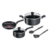 TEFAL Super Cook 7 pc PRETO Frypan NEW