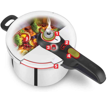 TEFAL PANELA PRESSAO SECURE NEO 7L-2PRG  Stainless Steel
